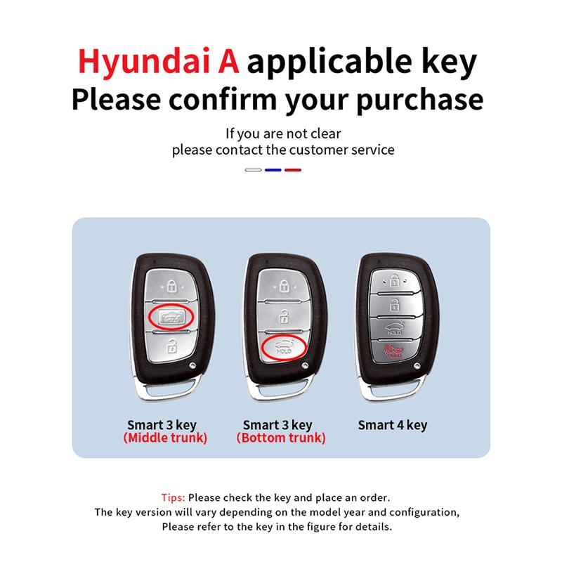 Car Key Case Cover Shell Fob For Hyundai Tucson Santa Fe Rena Sonata Elantra Creta Ix35 Ix45 I10 I30 I40 Keychain Accessories
