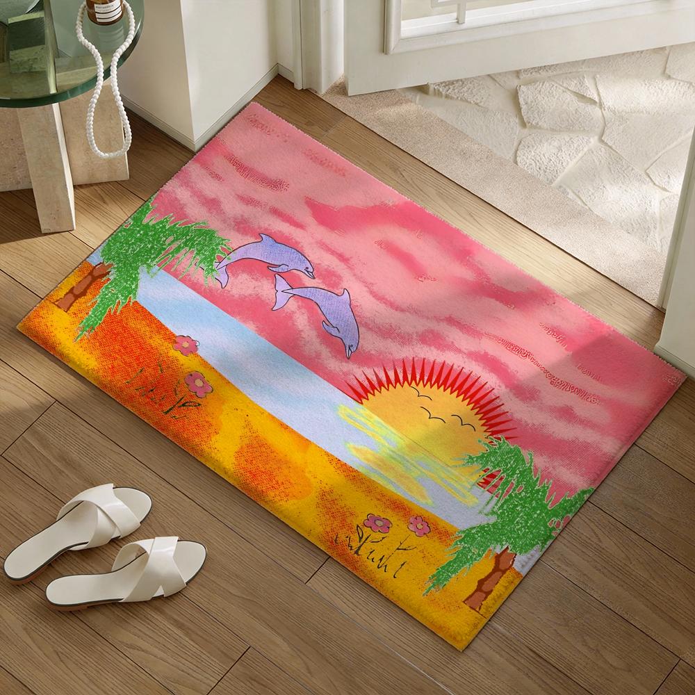 Global Reggaeton Star B-Bad Bunnys Floor Mat Soft Flannel Non-Slip Door Mat - Thickened Rug for Living Room Home Decor 40x60cm