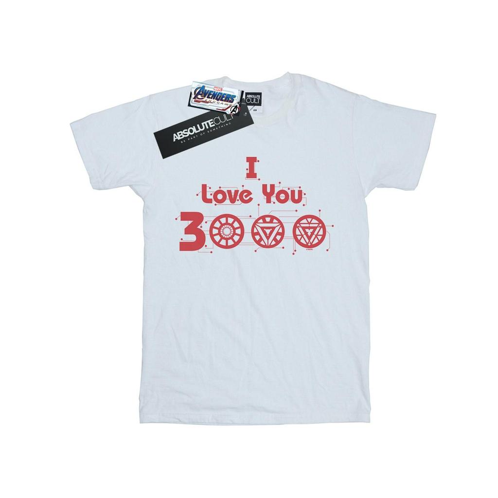 Marvel Womens/Ladies Avengers Endgame I Love You 3000 Circuits Cotton Boyfriend T-Shirt