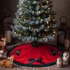 Ruffled Edge Christmas Tree Skirt 48cm Large Size Holiday Tree Carpet  Fireplace Decor
