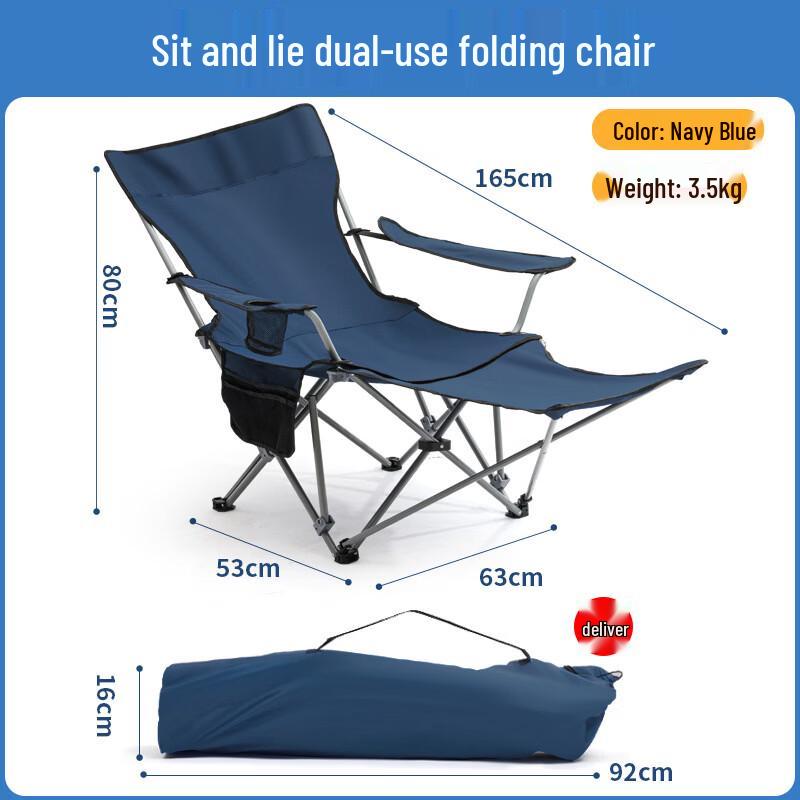 ZISIZ Outdoor Folding Recliner Camping Chair