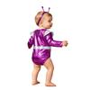 Baby Girls Color Block Alien Outfit Long Sleeve Press Button Crotch Metallic Romper Photography Costume