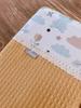 Blanket / waffle blanket 75x100 Little Boy animals mustard
