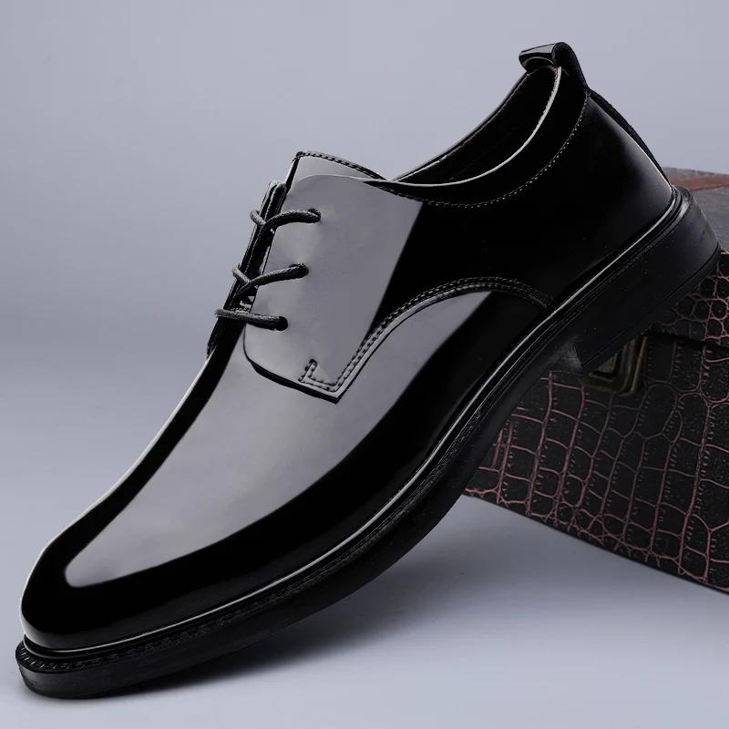 Fashion Bright Surface Oxford Shoes Man Casual Lightweight Luxury Brand Summer Loafers Genuine Leather Moccasins Comfy Dress Mens Shoes