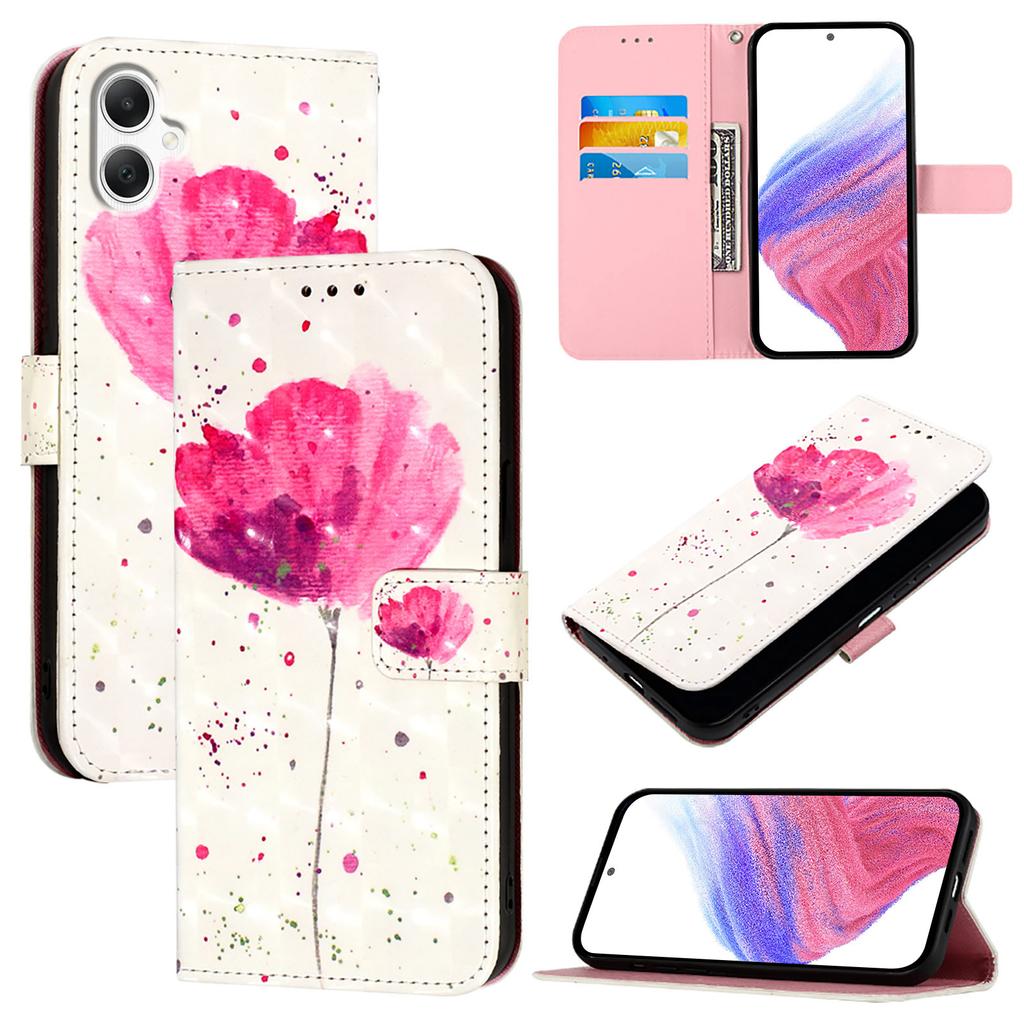 For Samsung Galaxy A06 4G Leather Case Pattern Printing Wallet Stand Mobile Cover with Strap