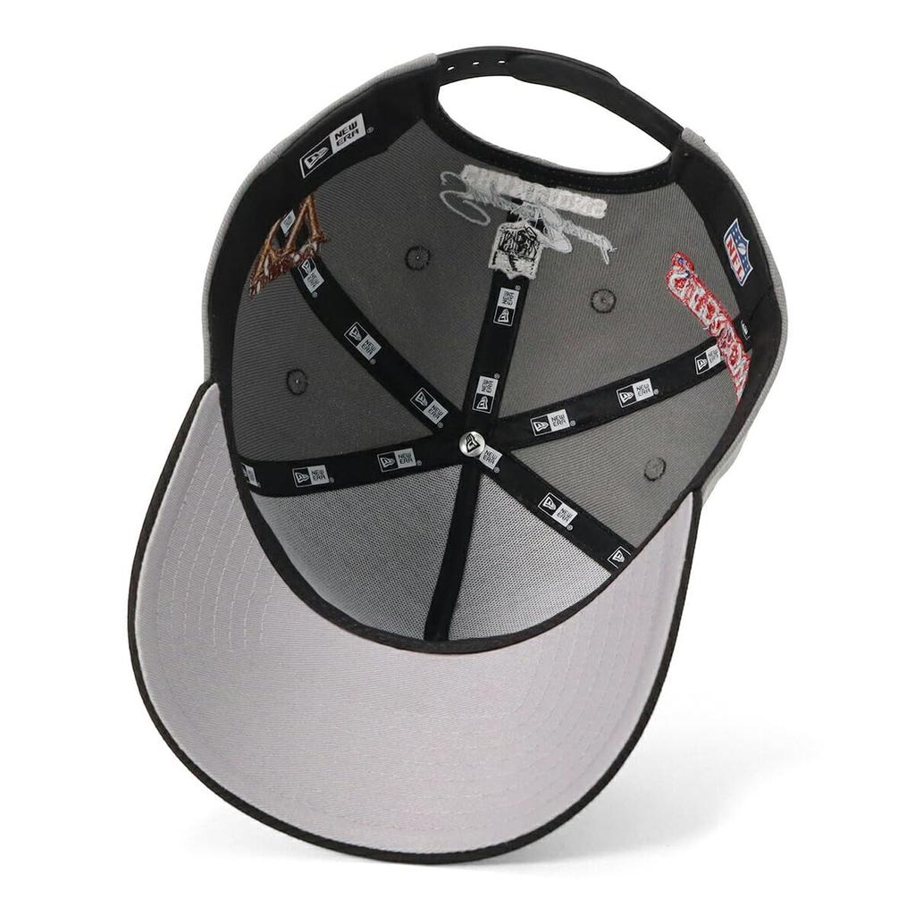 New Era 9FORTY A-Frame Cap NBA NFL Count The Rings, ONSPOTZ Exclusive, Las Vegas Raiders, Free Size (LV Storm Gray)