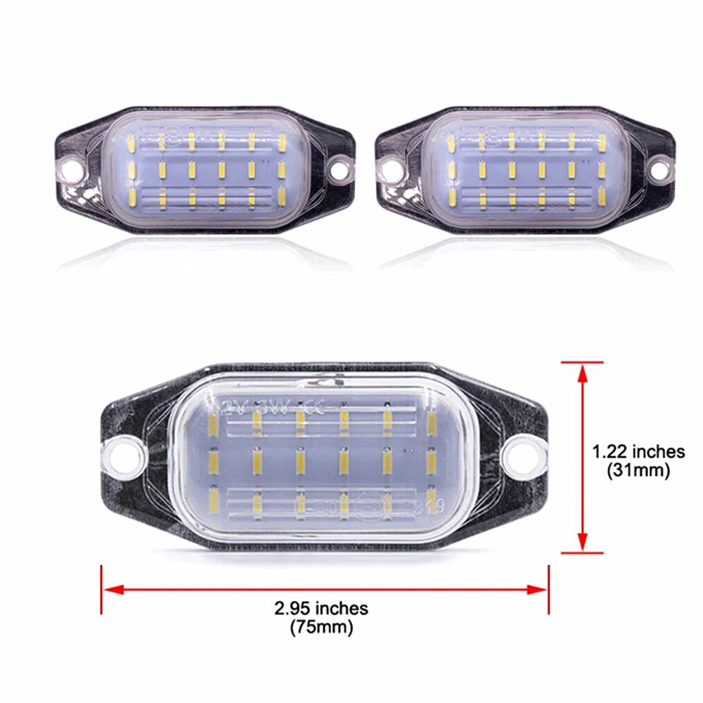 Error Free White LED License Plate Light Number Plate Lamp For Toyota Land Cruiser Prado 2010 2011 2012 2013 2014 2015 2016
