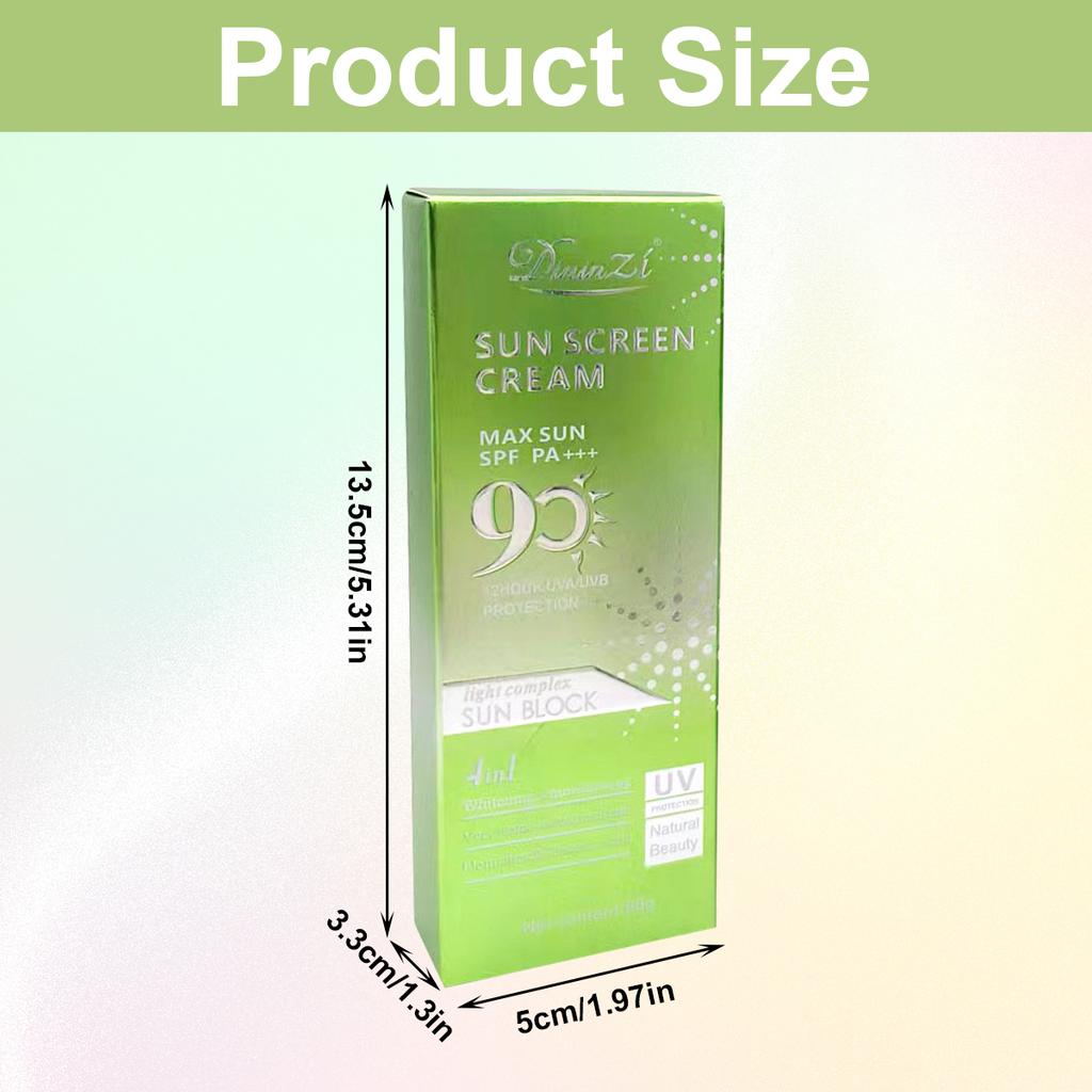 50g SPF90+ Sunscreen Cream Protector Cream Long-Lasting Waterproof Brightening Moisturizer Purple Isolation Lotion