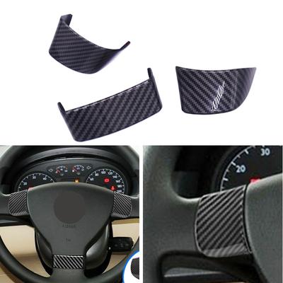 3 stücke Auto-styling Carbon Fiber Texture Innen Lenkrad Panel Abdeckung Trim Für VW Golf 5 MK5 Passat b6 Jetta MK5