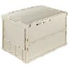 [.co.jp Exclusive] TRUSCO Thin Folding Container, 50L with Locking Lid, TR-C50B-A-OW, Off-White, Storage Case/Box
