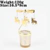 Love Wedding Candle Holders Snowflake Deer Fairy Rotating Candlestick Metal Tray Romantic Home Decoration Christmas Ornament