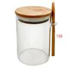 Changqi Round Glass Storage Jar with Bamboo Lid and Spoon