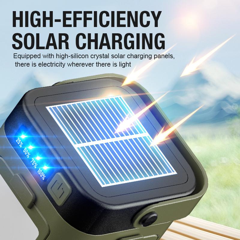 Outdoor portable mobile power light Type-C charging LED hanging multi gear tent light suitable for camping, hiking, and fishing
