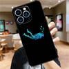 Scuba Diver Diving Case For iPhone 18 16 15 11 12 13 14 Pro Max XS XR X 7 8 Plus 12 13 Mini Soft Cover