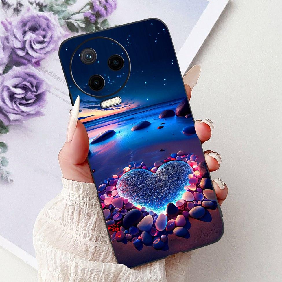 For Infinix Note 12 Pro 4G Case X676B Silicone Cute Cat Fashion Flowers Painted Cover For Inifnix Note 12 Pro Phone Case Bumper