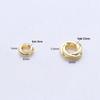 18K Gold Plated Colorfast Twisted Round Spacer Beads for DIY Jewelry and Handmade Bracelets, 4mm & 6mm.