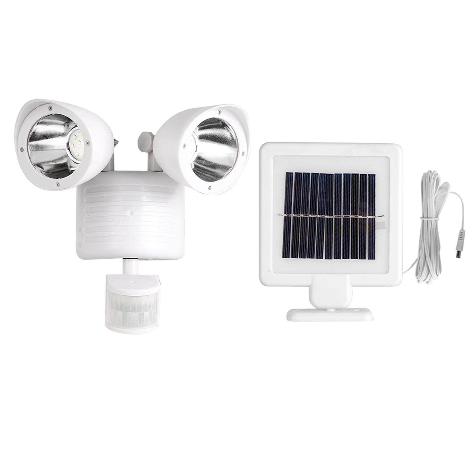 

Outdoor Waterproof Double Lamp Head 22 LED Solar Power PIR Motion Sensor Wall Light
