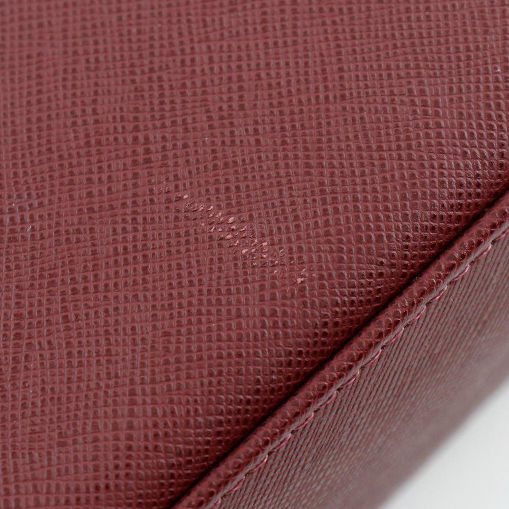 Burberry Hobo Schultertasche Ein Riemen Bordeaux Leder Damen Gebraucht