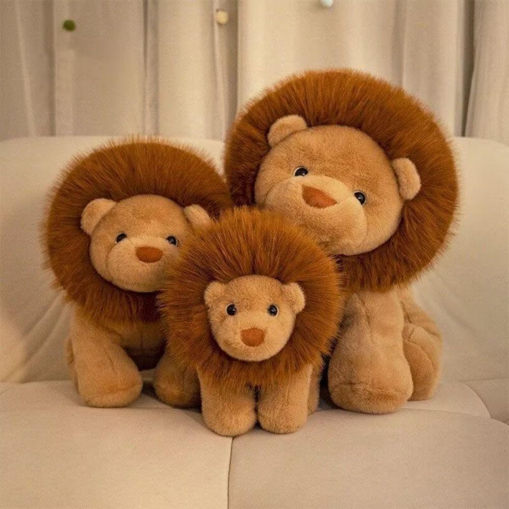 Creative Gift Soft Lion Stuffed Animal Plush Pillow Cute 15.8inch Stuffed Animals Plush Emotional Support Stuffed Toys