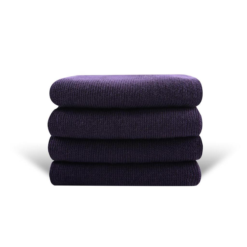 MEIKAN Unisex Seamless Cotton Mid-Calf Socks - Versatile Solid Color, Sweat-Absorbing Casual Style