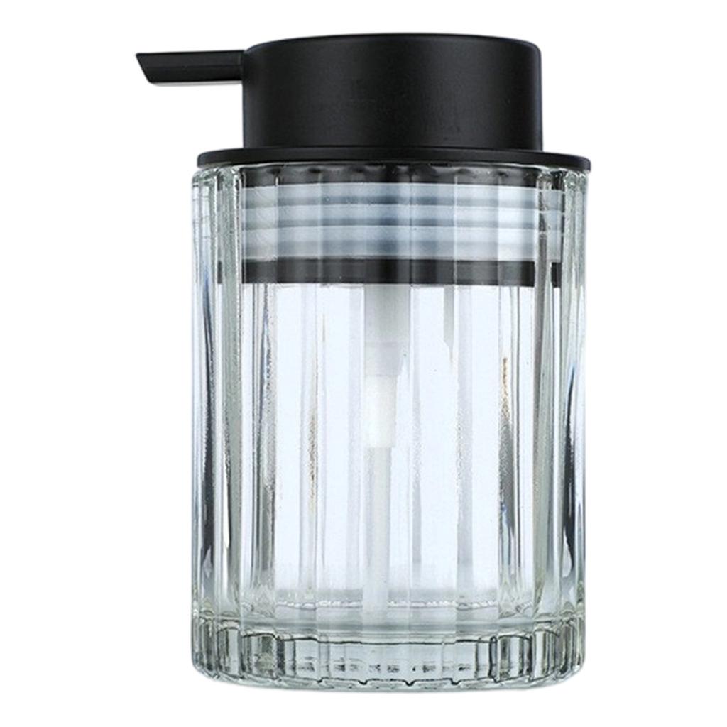 Glass Soap Dispenser Bottle with Pump Top for Liquid Soap or Hand Sanitizer Durable Refillable Container for Bathroom Kitchen Use