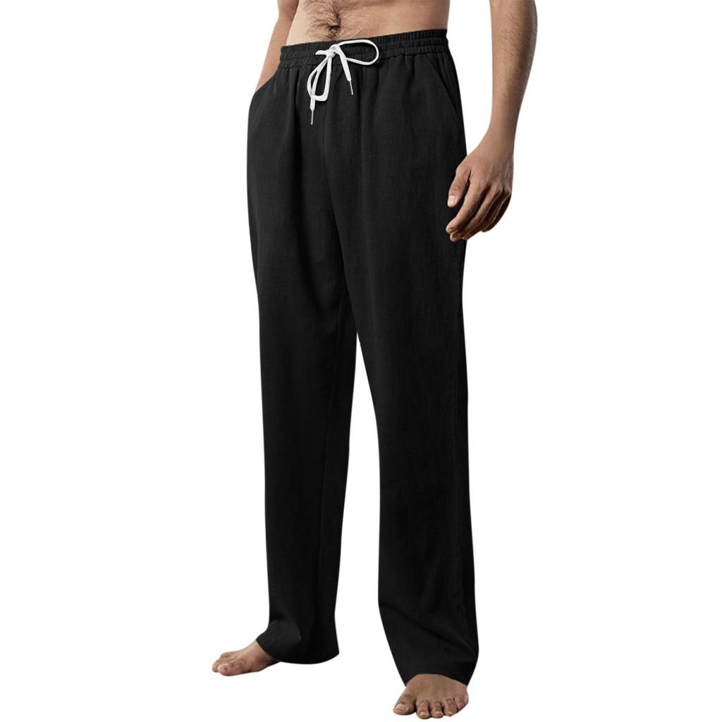Casual Imitation Linen Beach Pants For Men's Loose Casual Pants And Long Pants