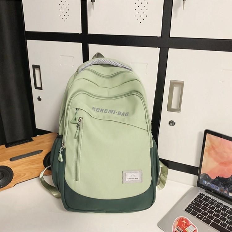 New Nylon Middle School Student Junior High School Student Schoolbag Large Capacity Male and Female Couples Backpack High School Travel Backpack