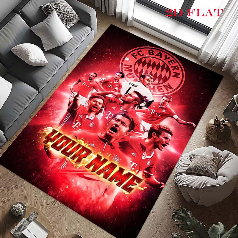 Custom Fc Bayern Munich Carpet Rug for Living Room Bedroom Home Sofa Decoration,Kids play Nonslip Floor Mat