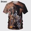 Knights Templar Graphic T Shirt For Men 3D God Wills It Print Tee Shirts Cruciata Teutonic Order T-shirt Cool Cross Sh… More
