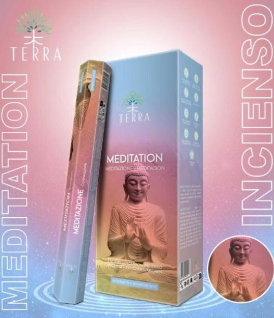 Terra meditation bâtonnets d'encens 20 pièces. pour la méditation