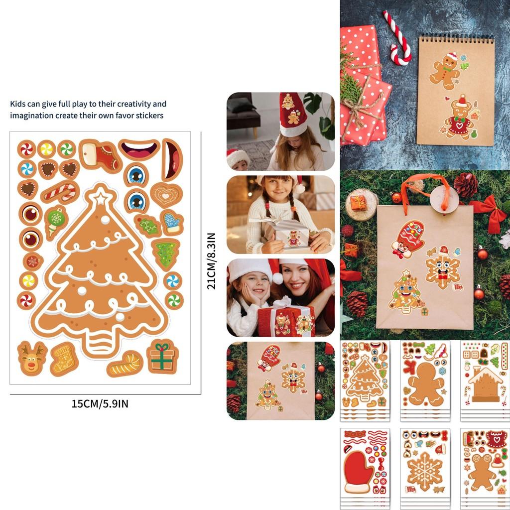 Colorful Cm2408010 Cute Gingerbread Man Stickers Perfect For Kids Birthday Parties