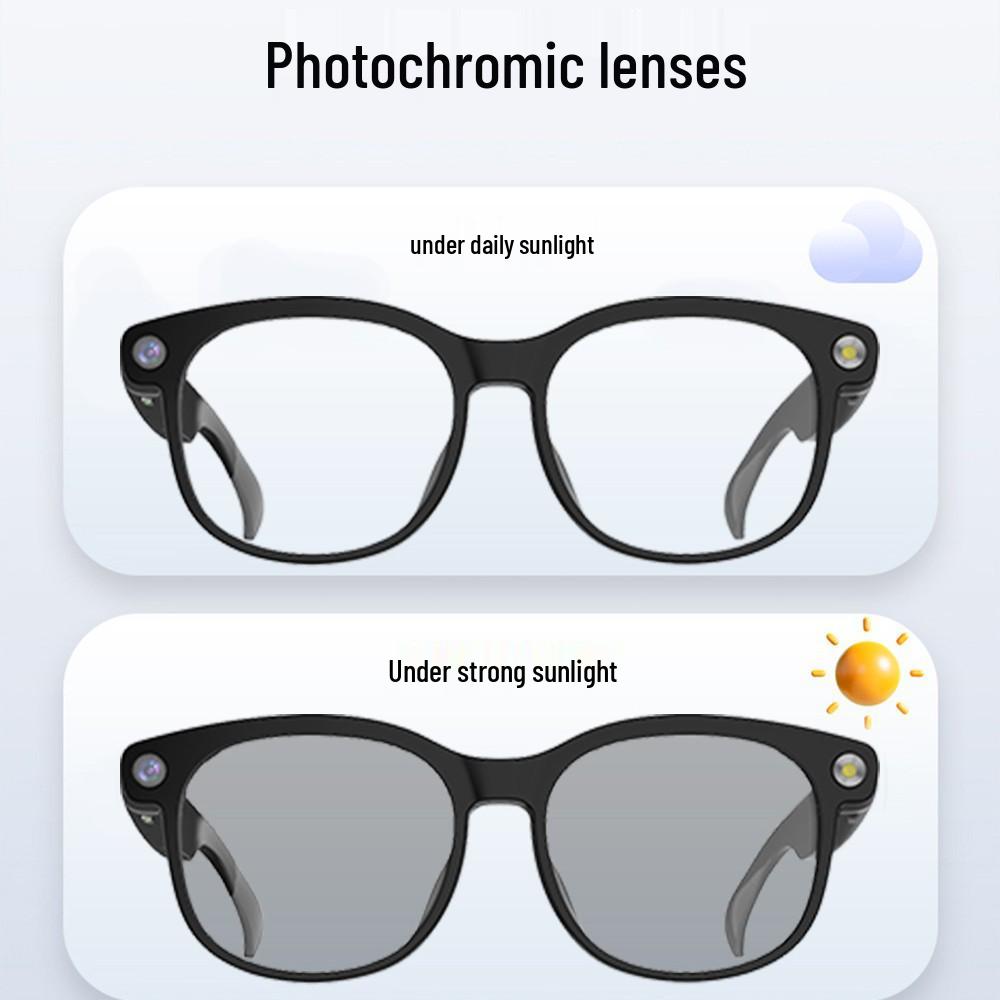 AI Smart Glasses with 800W Camera: Voice Control, Outdoor Photography, Real-time Translation
