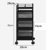 Heavy Duty Kitchen Shelf with Wheels, Shelves Cart ,Storage Trolley, for Household Bathroom