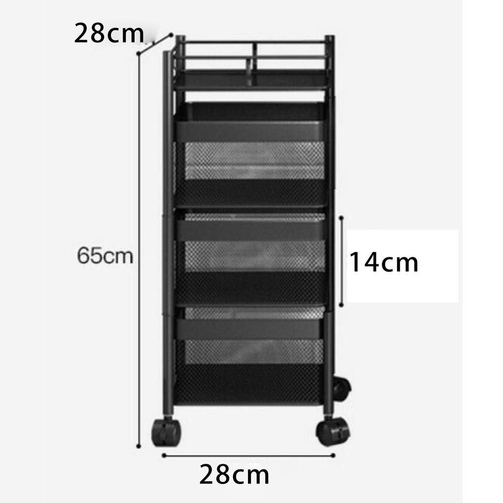 Heavy Duty Kitchen Shelf with Wheels, Shelves Cart ,Storage Trolley, for Household Bathroom