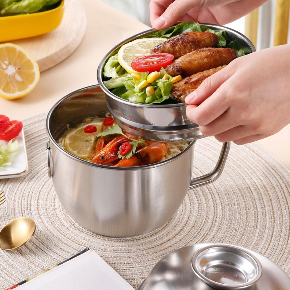 Detachable Outer Shell Food Container Large Capacity Lunch Bowl Ramen Soup Bowl Picnic