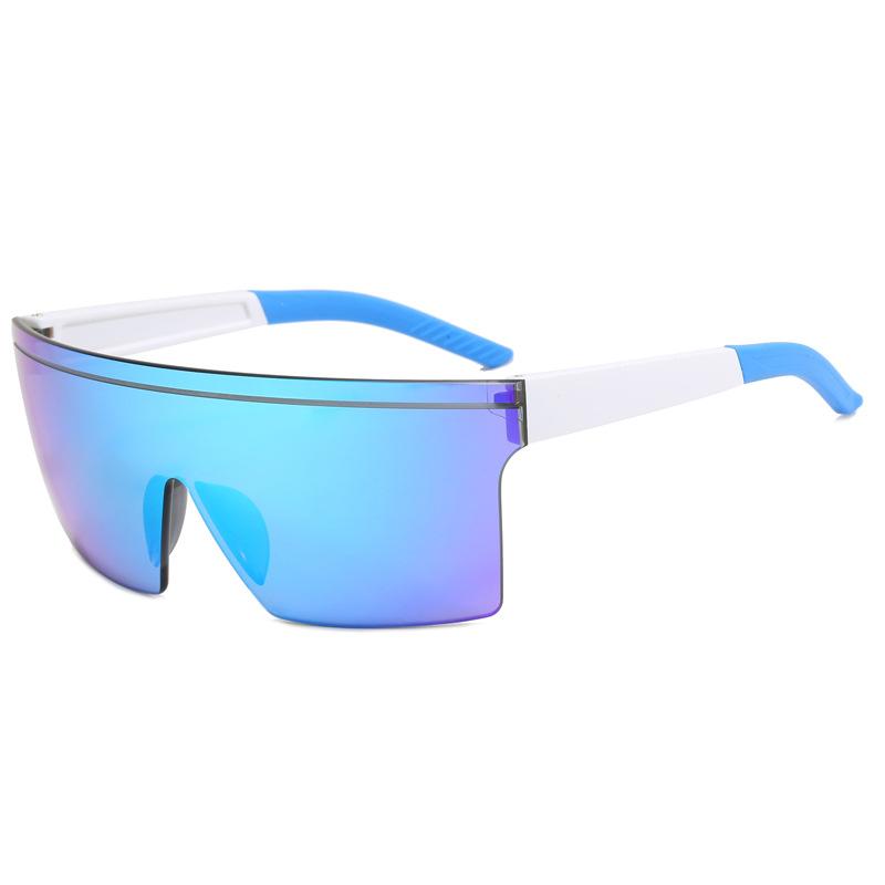 

Outdoor Sports Cycling Sunglasses New Fashionable Frameless Men And Women Large Frame One-piece Sunglasses Trend 837 синий