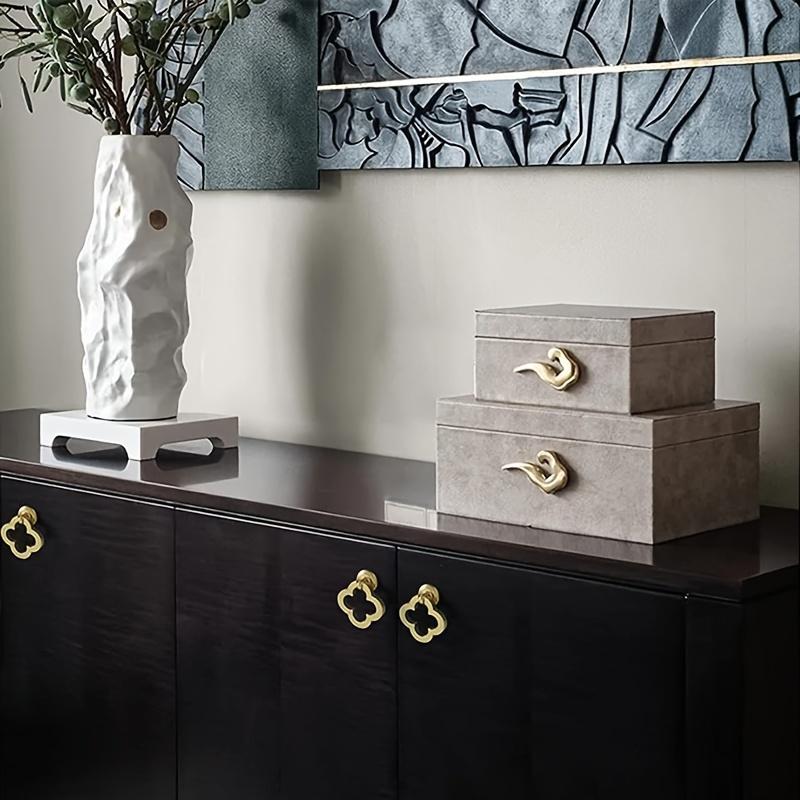 4/8pcs Cabinet Knobs, Zinc Drawer Knobs, Dresser Knobs for Doors, Closets, Dressers, Cabinets, Modern Style Decorative Pulls with Screws, Gold Color