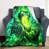 1pc Monster "Greenery" Blanket, Lightweight Flannel Throw Blanket for Sofa, Bed, Travel, Camping, Living Room, Office, Couch033