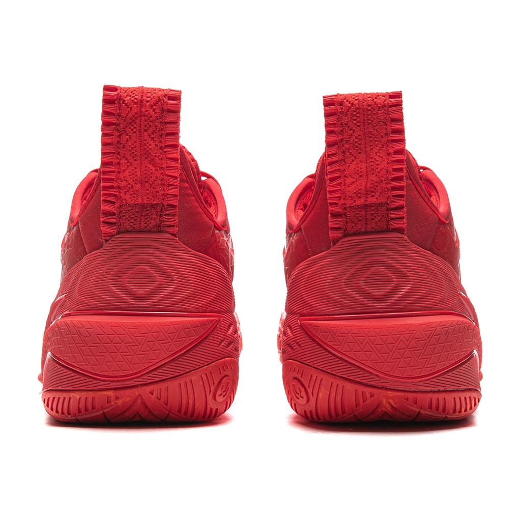 Li Ning Buckets Dämpfung Rutschfest Atmungsaktiv Niedrig geschnittene Basketballschuhe Herren Rot ABAV051-7