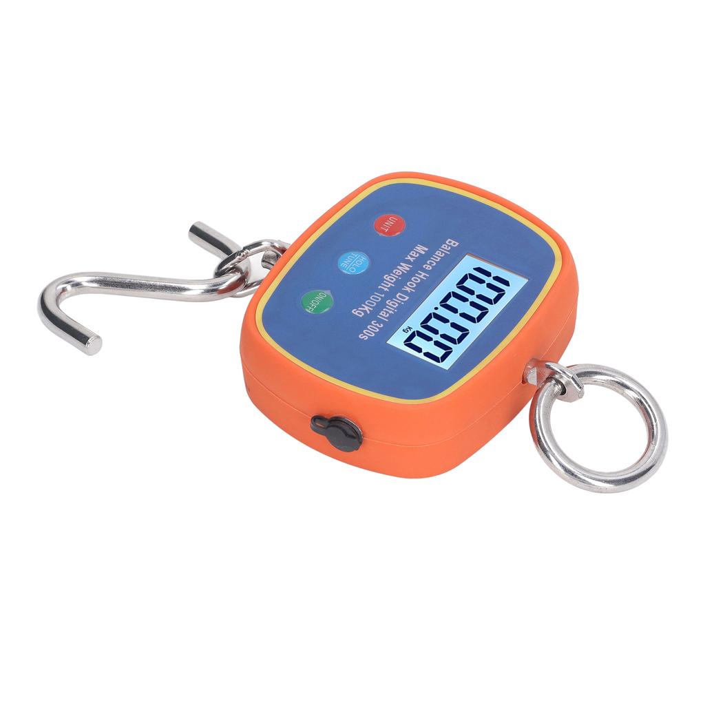 Digital Hook Scale LCD Display Mini Handheld Portable Hanging Balance Crane Maximum Weight 100Kg 220LB 90‑240V