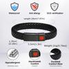 Bracelet d'identification médicale d'alerte gravé personnalisé, Bracelet jonc en cuir tressé à boucle magnétique en acier inoxydable pour hommes