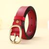 Womens Leather Belt Simple Classic Cowhide Fashion Korean Style For Casual Jeans Wear