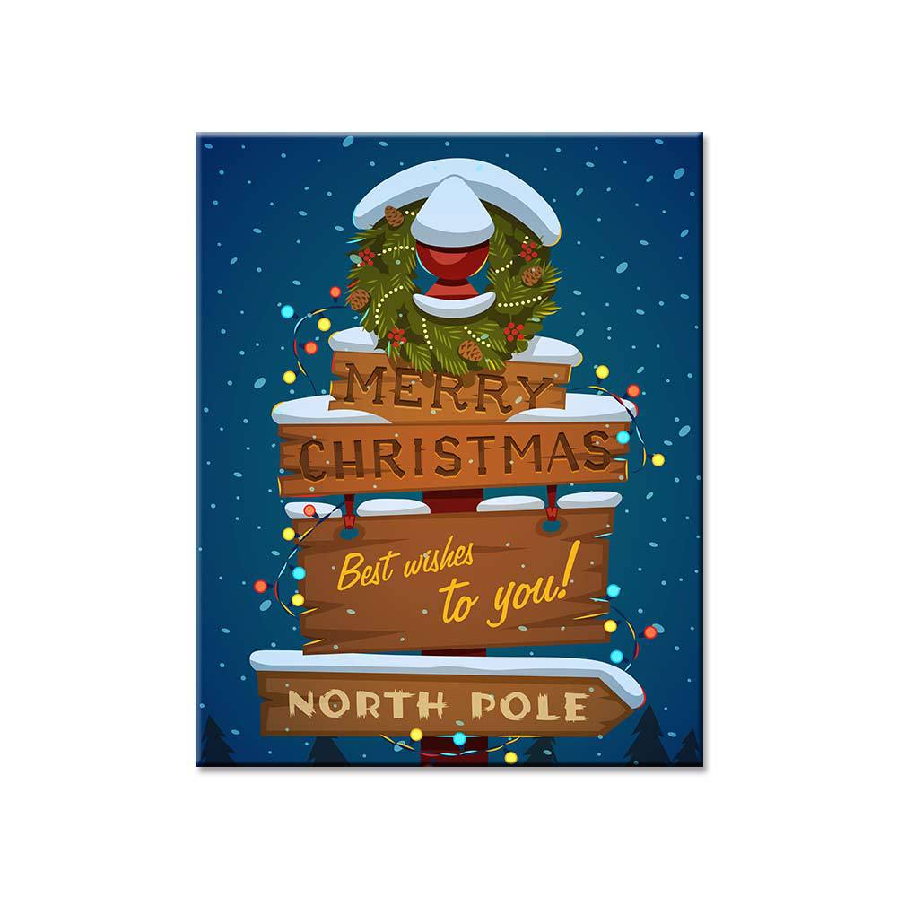 Merry Christmas Gift Art Canvas Painting Living Room Decorative Oil Painting Posters and Prints Wall Pictures for Living Room