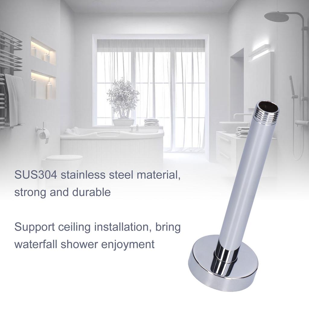NPT 20mm Shower Extension Arm SUS304 Stainless Steel Ceiling Mounted Shower Head Pipe Bathroom Accessory