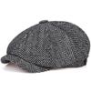 Retro Newsboy Caps Men British Painters Hats Autumn Winter Berets Herringbone Flat Cap Hip Hop Berets