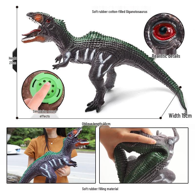Large Soft Rubber Tyrannosaurus Rex Dinosaur Toy for Kids