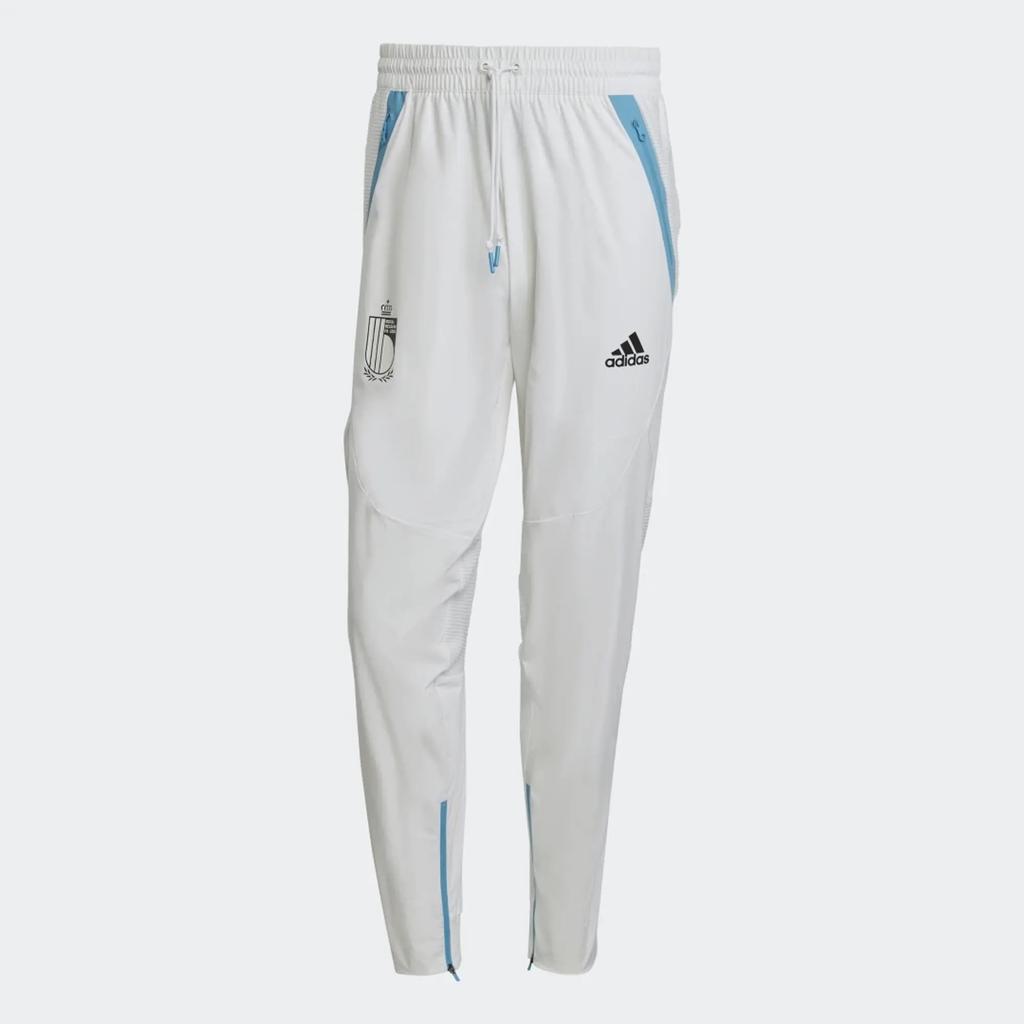 adidas Belgium Color Block Lace-Up Casual Comfortable Soccer Pants Unisex Pants White IC1569