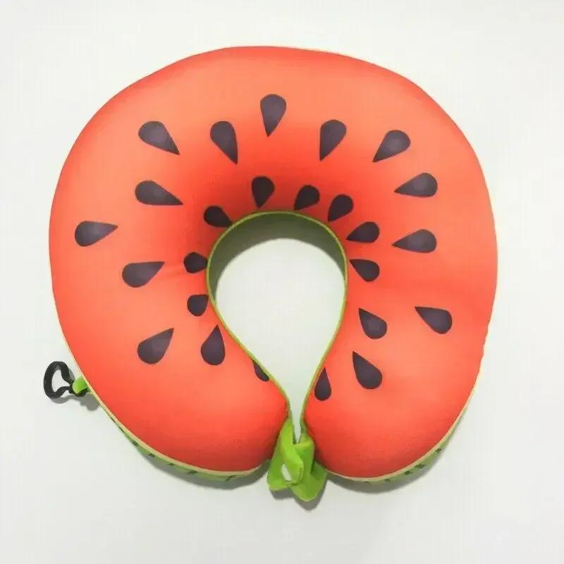 Travel Portable Fruit U-shaped Pillow Cushion Nanoparticle Neck Pillow Office Cervical Pillow Fruit Pattern Travel Pillow