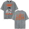 Magliette Vintage Lavate Uomo Donna Moda Hip Hop Pop Musica T Shirt Casual Larga Manica Corta Rawayana Veneka Band Album