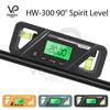 HW-300 Digital Inclinometer Angle Finder Gauge Spirit Level Bottom Magnet Data Hold Bright LCD Display Compact Inclinometer